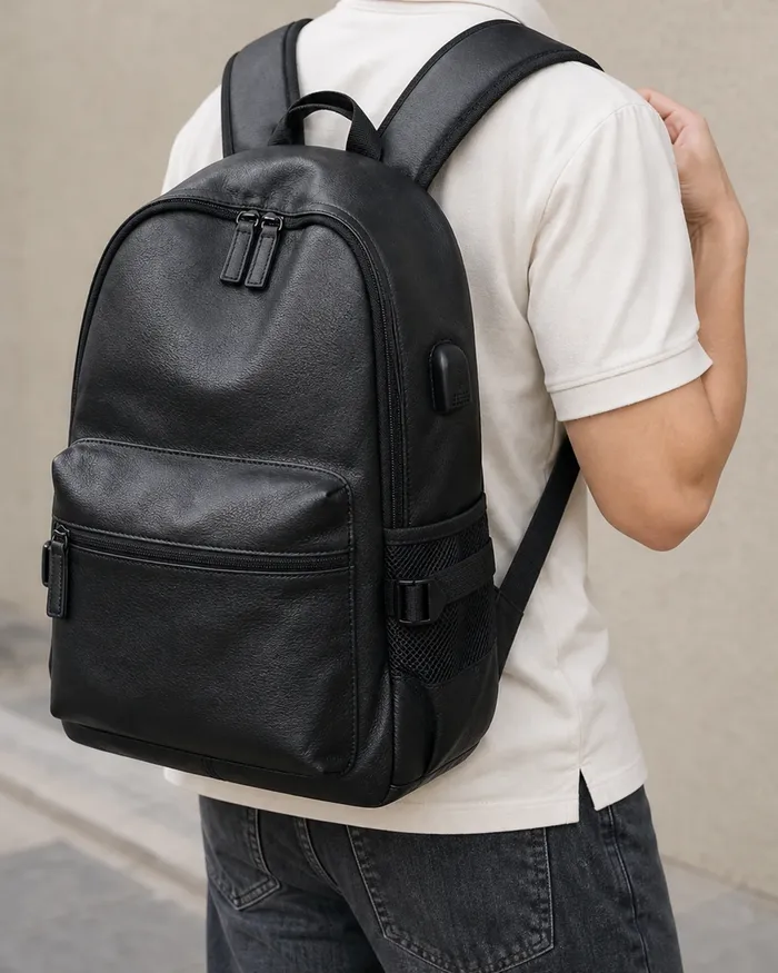Balo Scholar Air 15.6" đeo trên người – cận cảnh đeo sau lưng